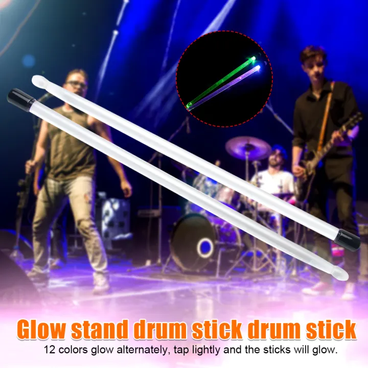 2pcs Accessories Durable 12 Colors Portable Musical Instruments Performance Bright Led Light Up Stage Drum Stick Lazada Singapore