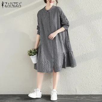 womens shirt dress knee length