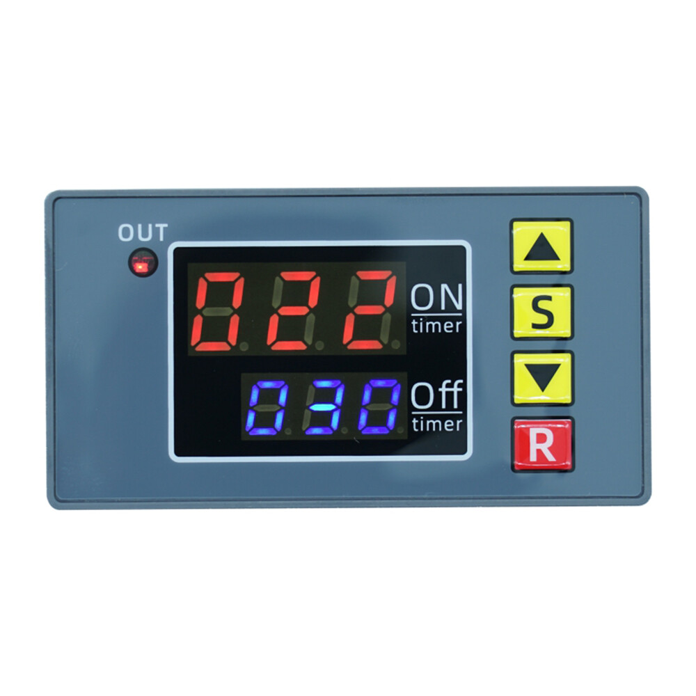 diymore T3230 AC110V 220V DC12V / 24v Digital Time Delay Relay LED Hiển thị chu kỳ Hẹn giờ có thể chuyển đổi Công tắc có thể điều chỉnh Thời gian chuyển tiếp Thời gian trễ Công tắc