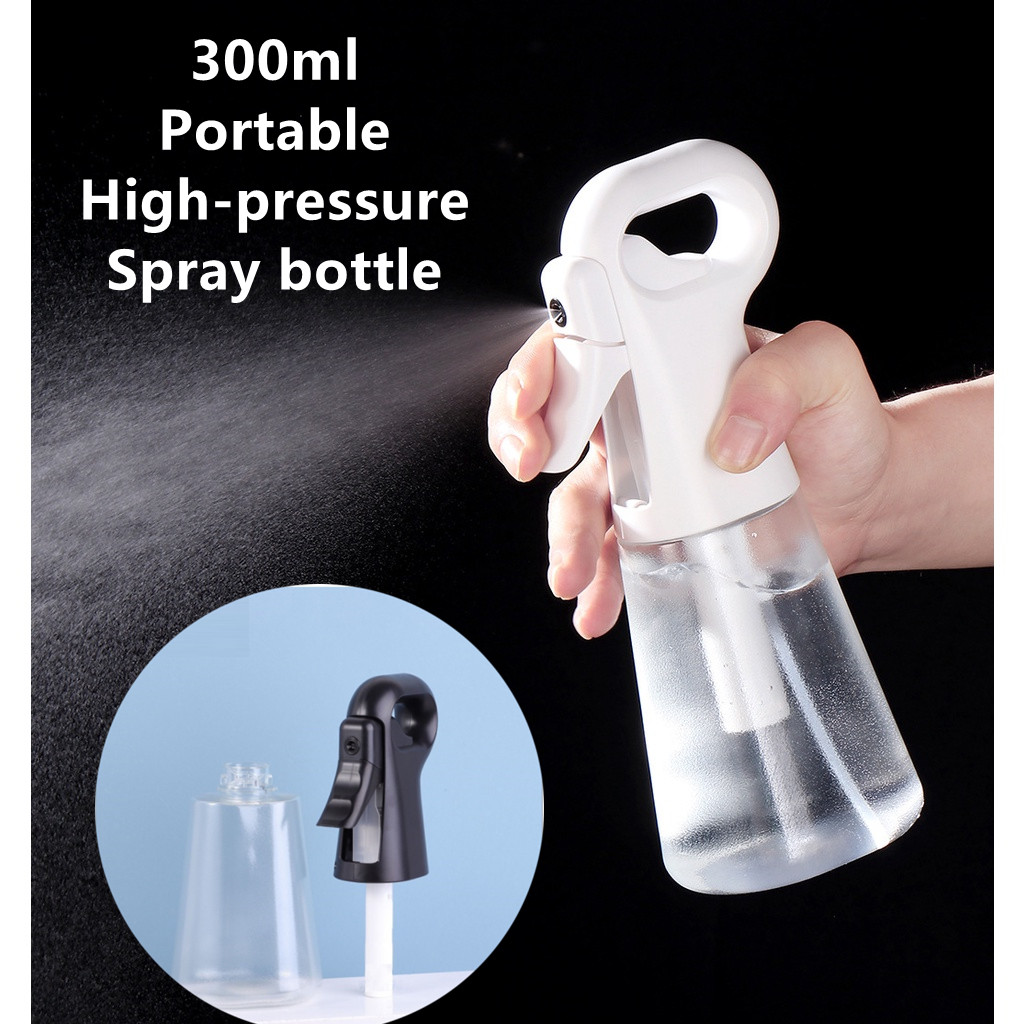 【♡Lovely girls house♡】300ml Transparent Portable High Pressure Continuous Mist Spray Bottle Hairdressing Empty Bottle Refillable Mist Bottle Salon Barber Hair Tools Water Sprayer Care Tools