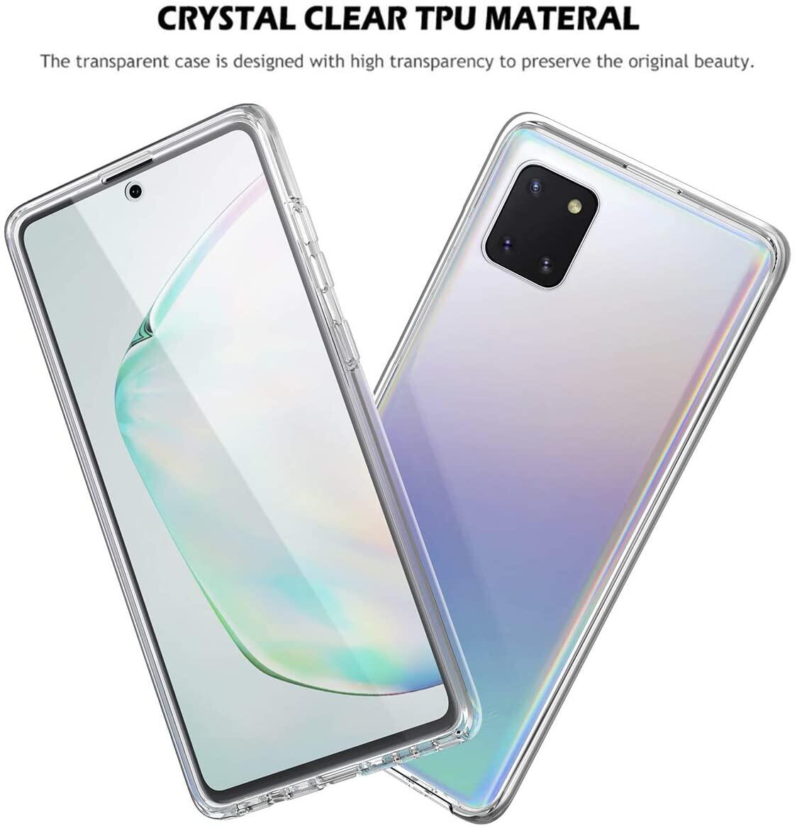 Ốp Cho Samsung Galaxy Note 10 Lite 360 Độ [Pha Lê Trong Suốt] Ốp Trong Suốt Toàn Thân Trước Và Sau Ốp Bảo Vệ Màn Hình Bằng Silicon Và Nhựa Siêu Mỏng Ốp Bảo Vệ SM-N770F Cho Samsung Note 10 Lite