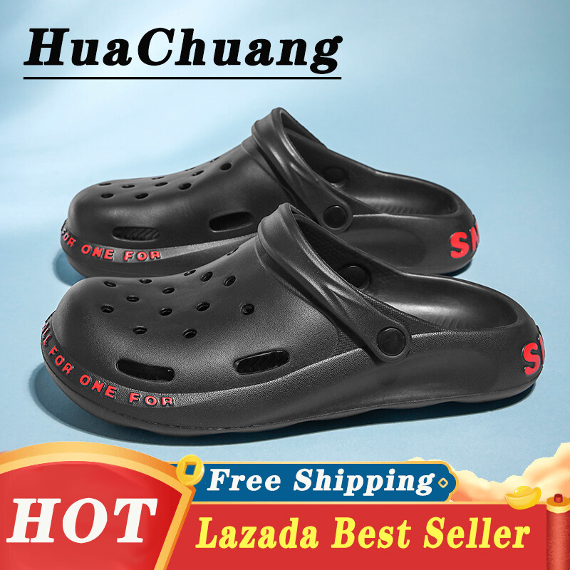 Huachuang 2021 new arrival sandals for men sale men sandals rubber casual outdoor sports super soft and light sandals for men beach hole shoes for men