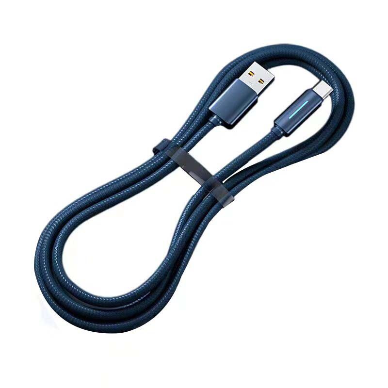 1M USB C Cable Micro USB TypeC Weave Cable 3A Fast USB Phone charger For iPhone 13 Huawei Samsung Mobile Phone Cables With LED Data Wire