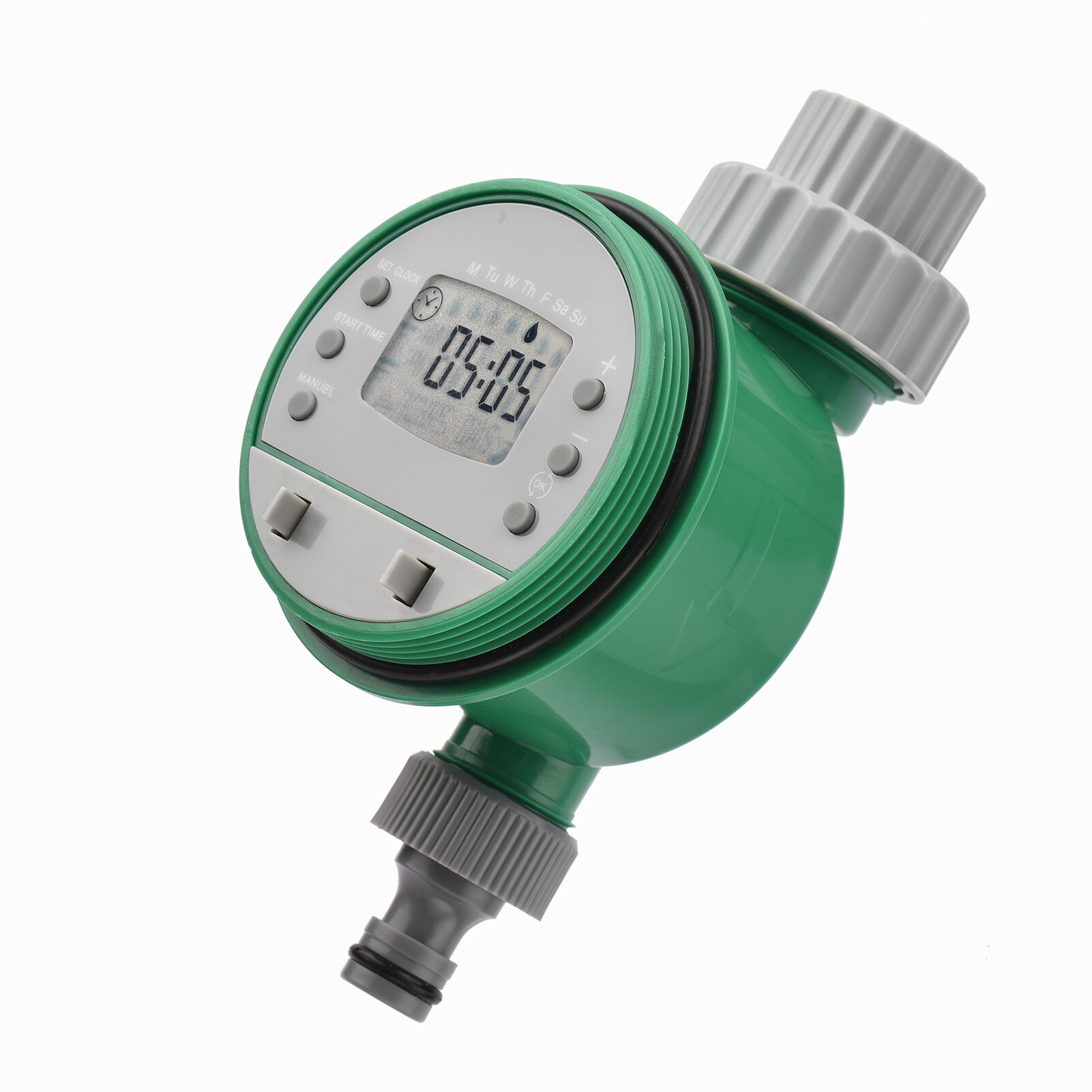 Meterk Digital Automatic Watering Timer Programmed Garden Irrigation Timer Battery Operated Intelligent Water Irrigation Controller for Lawn Farmland Courtyard Greenhouse