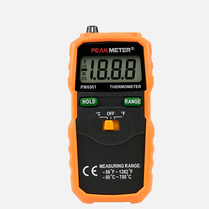 PEAKMETER PM6501 Nhiệt kế kỹ thuật số Màn hình LCD chuyên nghiệp Không dây K Loại Nhiệt kế Thermocouple