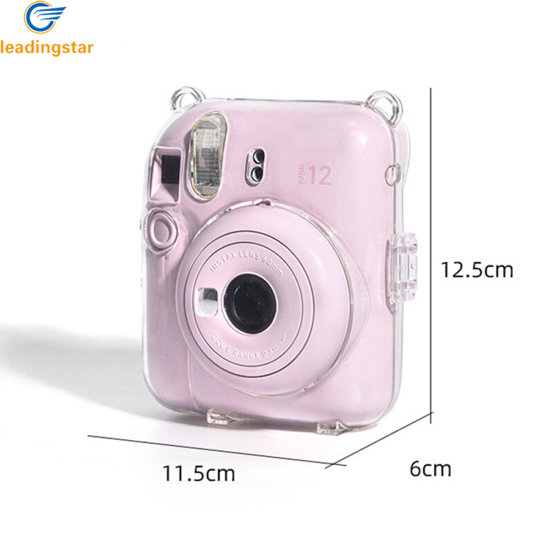 LeadingStar Fast Delivery Camera Case Scratch-Resistant Crystal Storage Protective Cover With Straps Sticker Compatible For Instax Mini 12