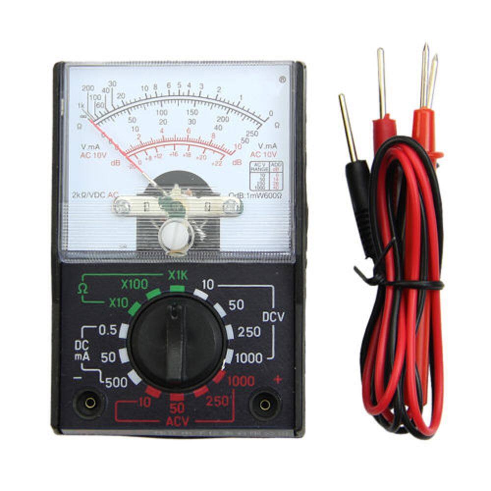 Voltage/Current Gauge with 2 Pen Test Volt Tester Multi Tester Voltmeter Ammeter Mini Pocket Electrical Teaching Pointer Multimeter DC/AC Voltmeter DC/AC Current Meter Multimeter