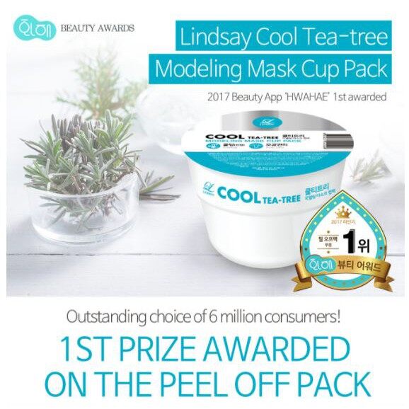Lindsay Modeling Mask Cup Pack (28g)Hydrates and Moisturizes, Brightens Skin Tone, Soothes Skin and Maintains Water-oil Balance
