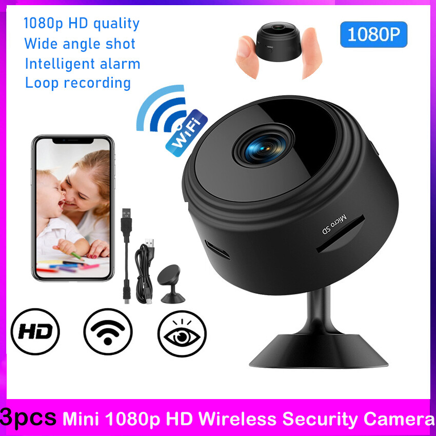 3PCS Camtrix Mini 1080p HD Wireless Security Camera, Mini Security Camera Outdoor,Camtrix Mini Security Camera,Wi-Fi Security Camera,Cameras For Home Security