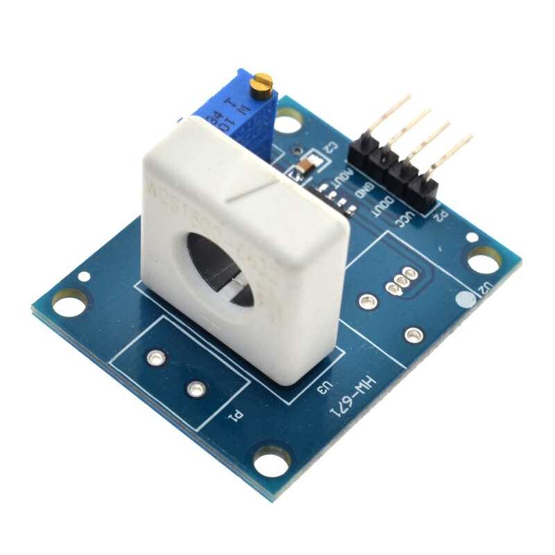 Mô-đun Cảm Biến Phát Hiện Dòng Điện Hall DC 5V WCS1800 Chính Xác 35A Với Đèn Tín Hiệu Quá Dòng