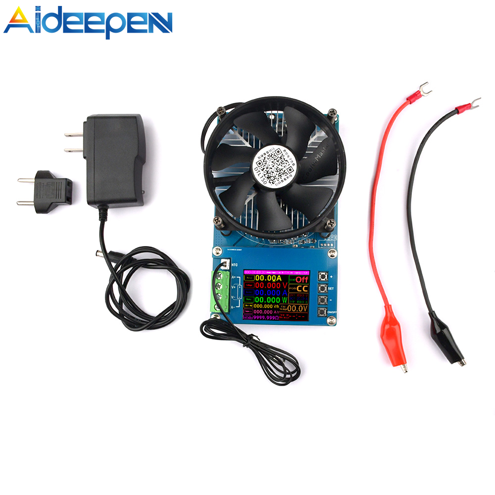 Aideepen Máy Kiểm Tra Tải Điện Tử CNC Màn Hình Màu 150W DC 0 20A 2.4 Inch