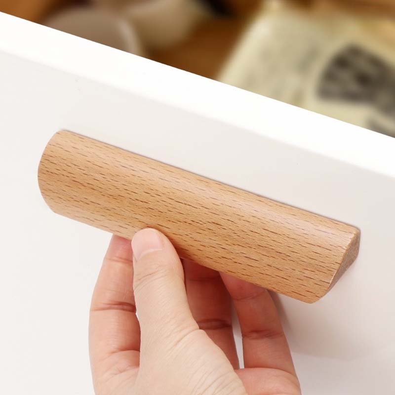 u2y7 1PC Dresser Pulls Handles Knobs Baside Beech Wooden Drawer Knobs Furniture Handles Cabinets