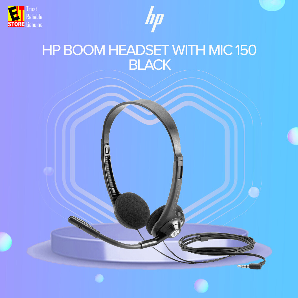 HP BOOM MIC HEADSET 150 BLACK Lazada