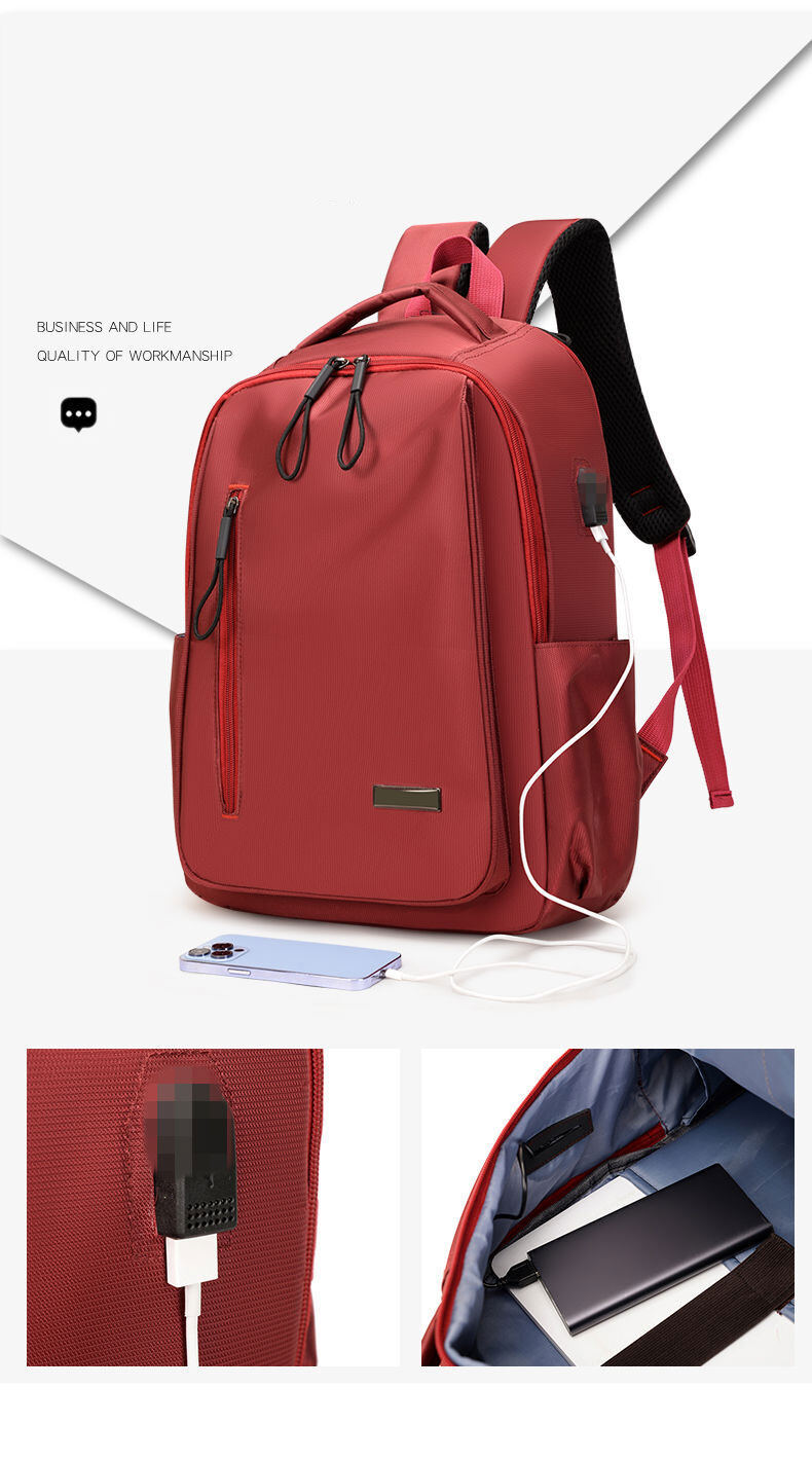 Johnn Men's and women's backpack large capacity school bag simple leisure travel computer backpack