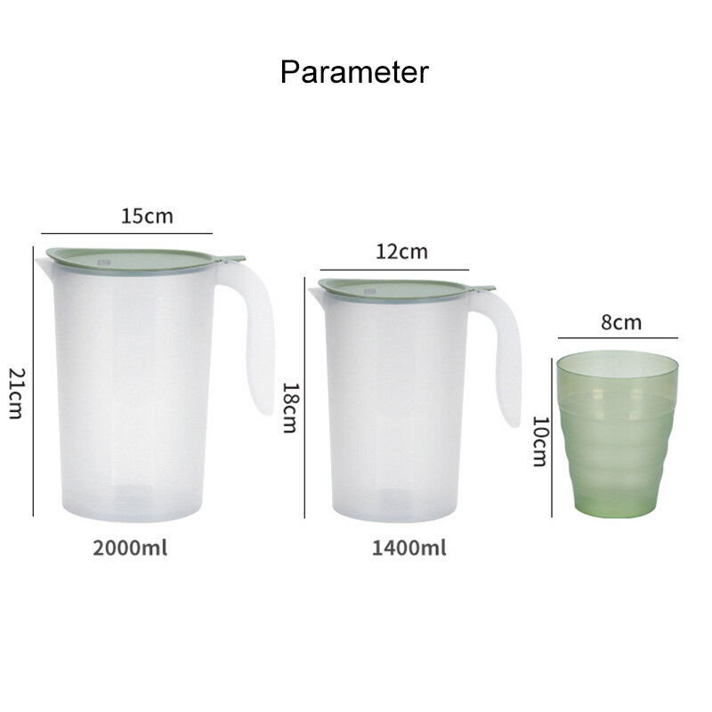 plastic thickened large-capacity cold kettle cup set household flip-top cold kettle juice milk teapot with scale