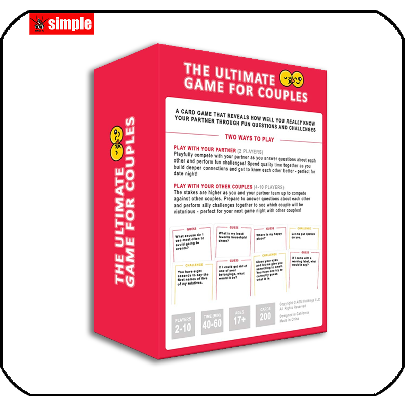 The Ultimate Game for Couples - Great Conversations and Fun Challenges for Date Night - Perfect Romantic Gift