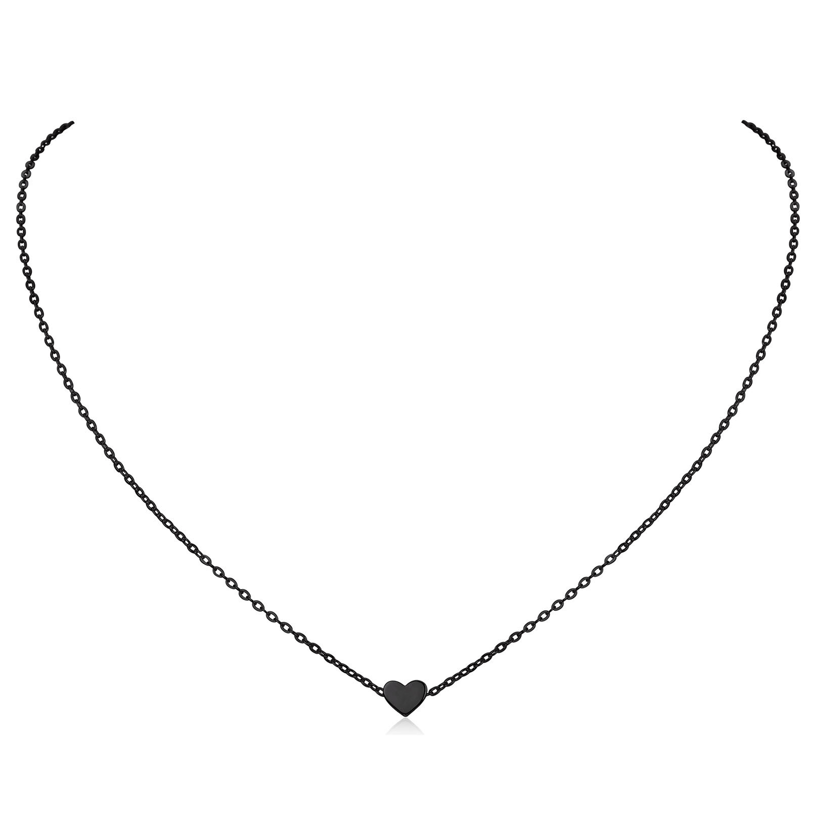 ChicSilver 925 Sterling Silver Tiny Heart Pendant Necklace Endlessness Love Dainty Necklace
