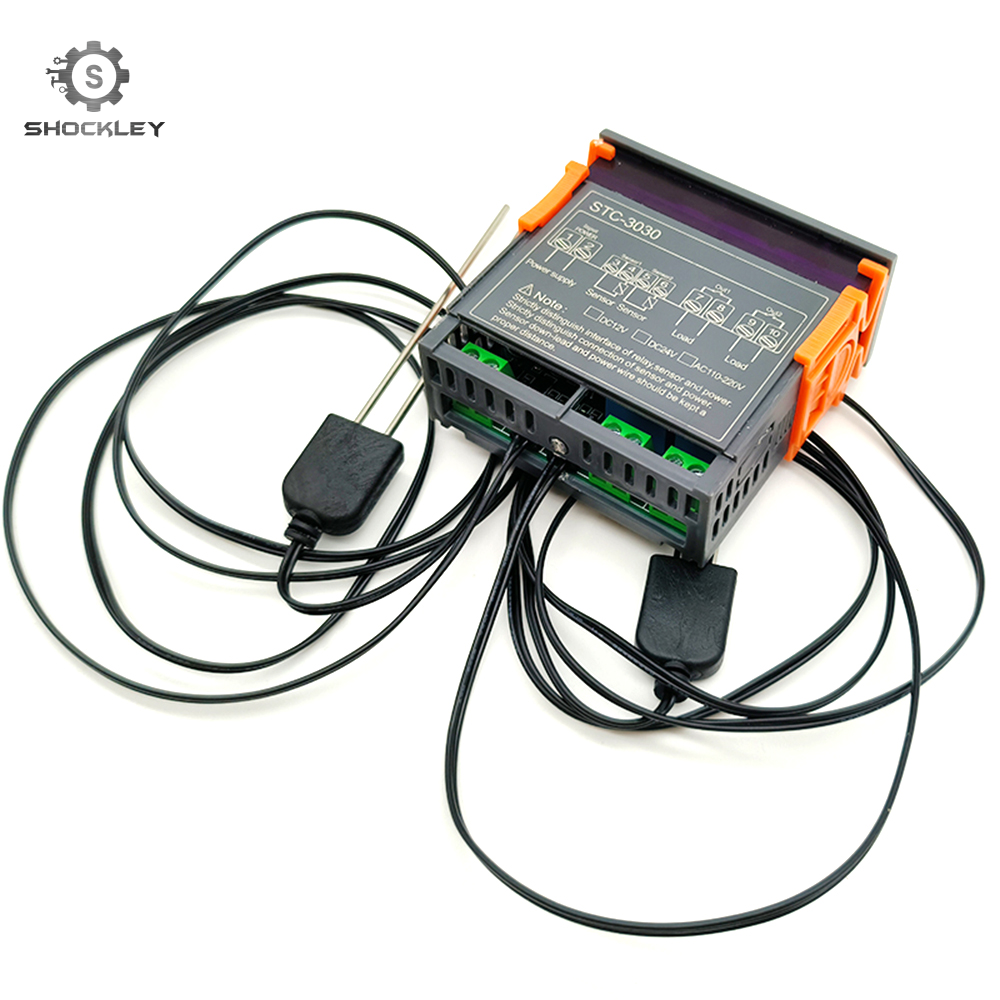 Shockley Digital Temperature Humidity Controller DC12V/DC24V AC110 220V Temperature Humidity Hygrometer Thermostat Controller