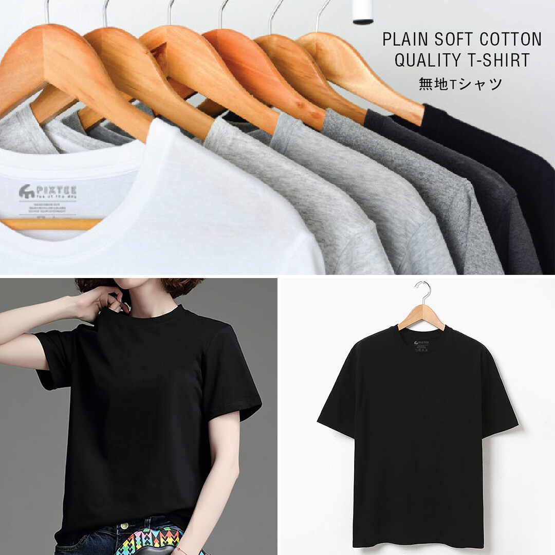 plain black unisex t shirt