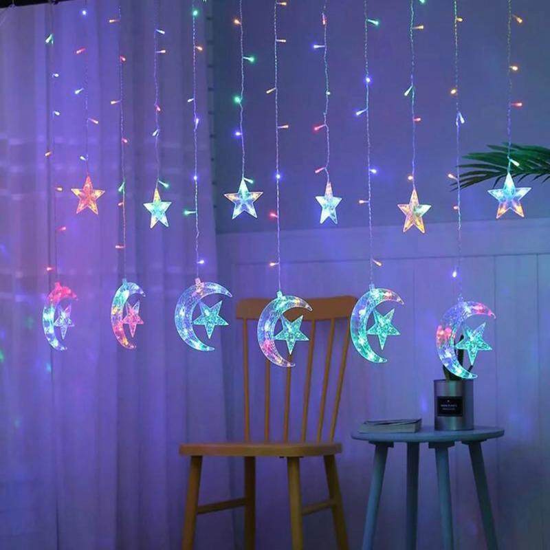 Led Light string Ramadan Festival Bright Stars Curtain Lights Decorative
