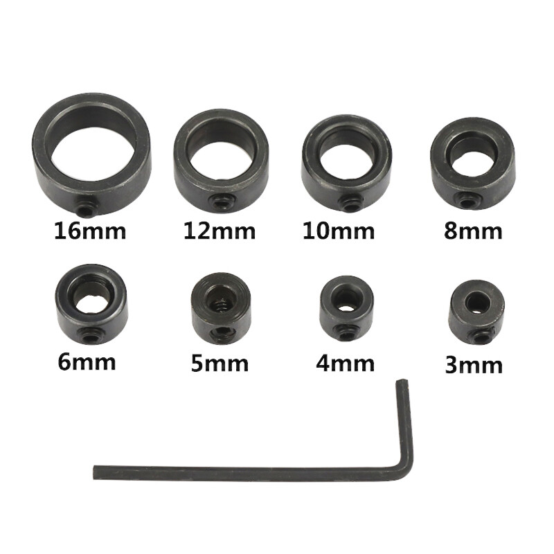 [Hàng Có Sẵn] KIPRUN 8 Chiếc Vòng Chặn Mũi Khoan, Vòng Chặn Độ Sâu Mũi Khoan 3-16Mm Vòng Giới Hạn Vòng Định Vị Mâm Cặp Trục Chốt Định Vị Cho Mũi Khoan Khoan Nhất Quán