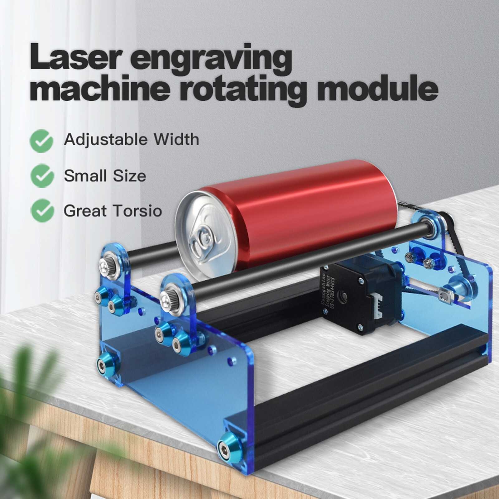 KKmoon Con Lăn Khắc Laser Cho Các Vật Thể Hình Trụ Với Trục Khắc Xoay 360 ° 5 Góc Điều Chỉnh Đường Kính Khắc 20Mm-80Mm Tương Thích Với Ortur Atomstack Sculpfun Totem Máy Khắc Laser