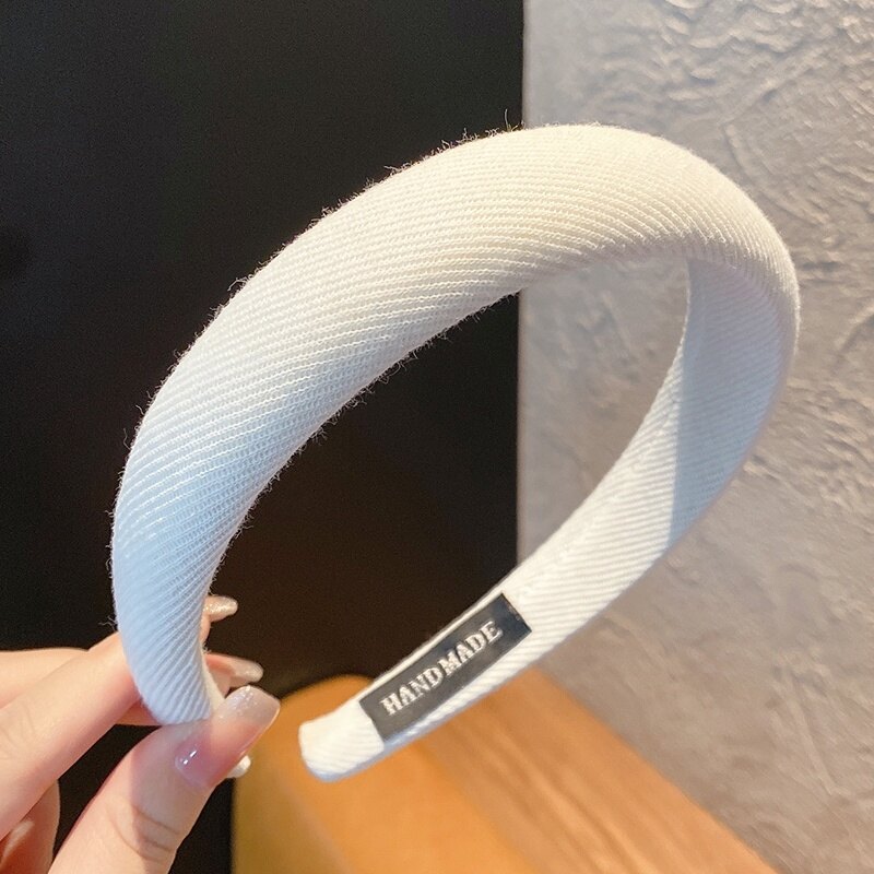 Korean Style Fashion Simple Wide Color Foam Headband