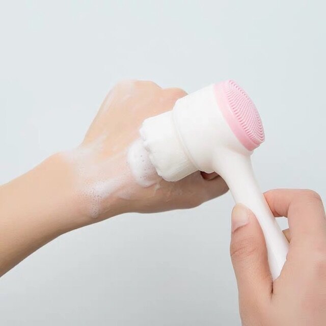 Máy Rửa Mặt Làm Sạch Sâu Hai Đầu Tiện Lợi Cọ Rửa Mặt