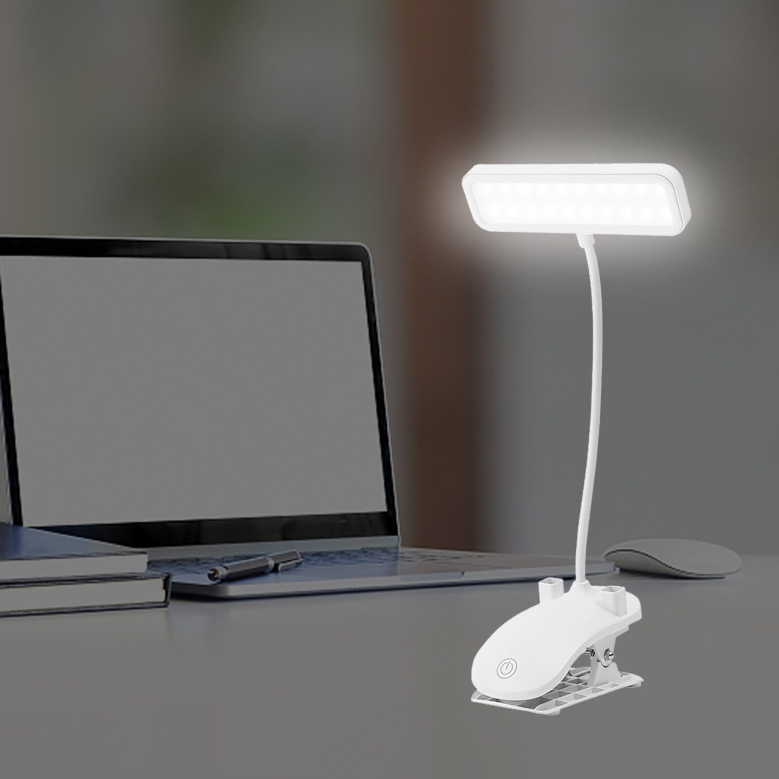 Blesiya 3Level Book Light Table LED Clip-On Reading Rechargeable Flexible Lamp