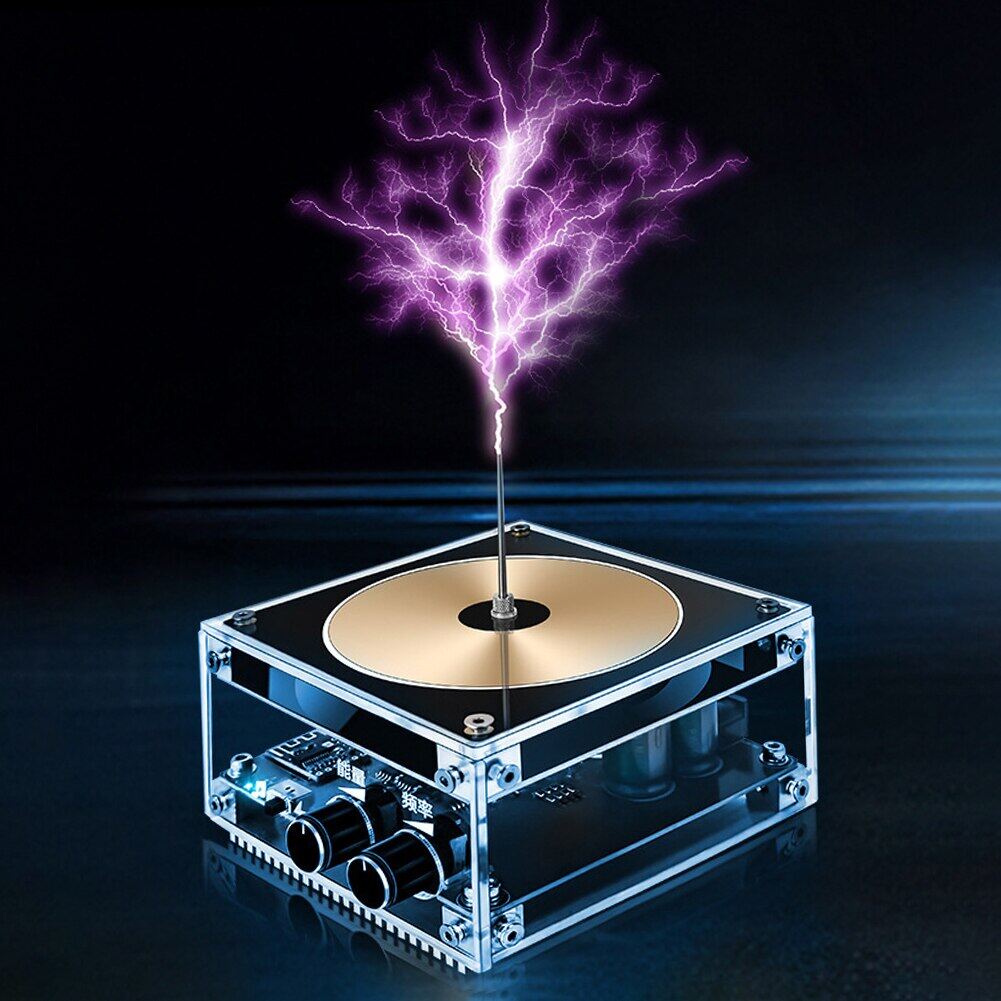 For Tesla Coil Speaker Bluetooth-Compatible Music Wireless Touchable Artificial Lightning Speaker High Frequency Power Tool Gift