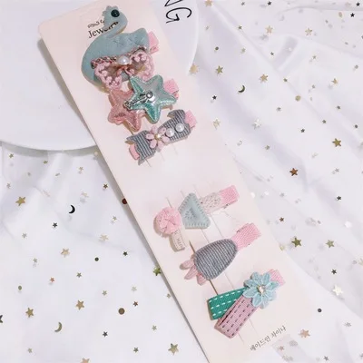 [READY STOCK]Korean version of the hot set hairpin children's cute side clip