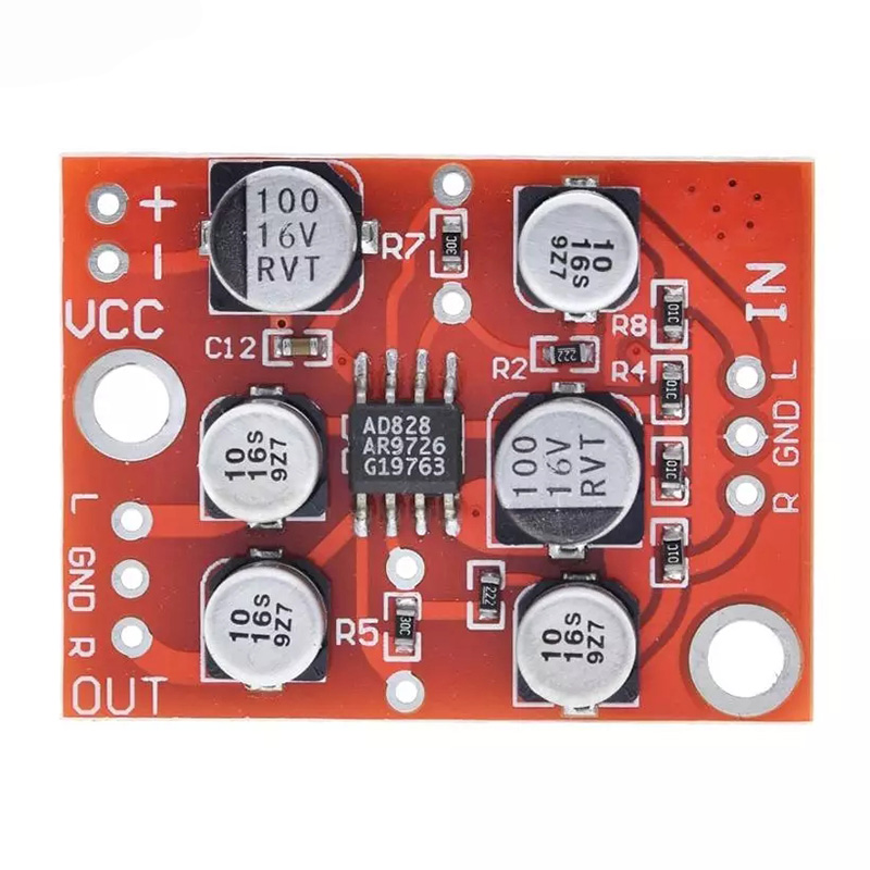 Bảng Tiền Khuếch Đại Âm Thanh Nổi Mô-đun Tiền Khuếch Đại 1 Cái DC 5V-15V 12V AD828