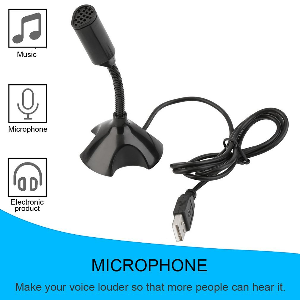Studio Speech Microphone Laptop Microphone USB Adjustable Mic Stand With Stand for PC