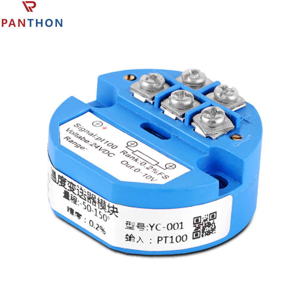 PANTHON PT100 Temperature Sensor Temperature Transmitter Isolated Detector Module -40~ 120 Degree -4-20MA 24V