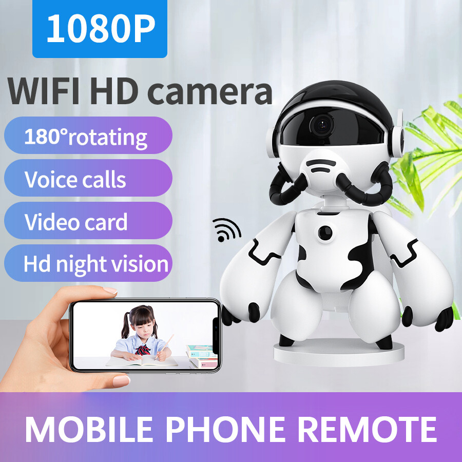 [Hot sales]ENRIC 1080P Astronaut Robot Camera IP Wifi Wireless P2P Security Surveillance two-way voice intercom Night Vision Infrared Home Security Robot Baby Monitor