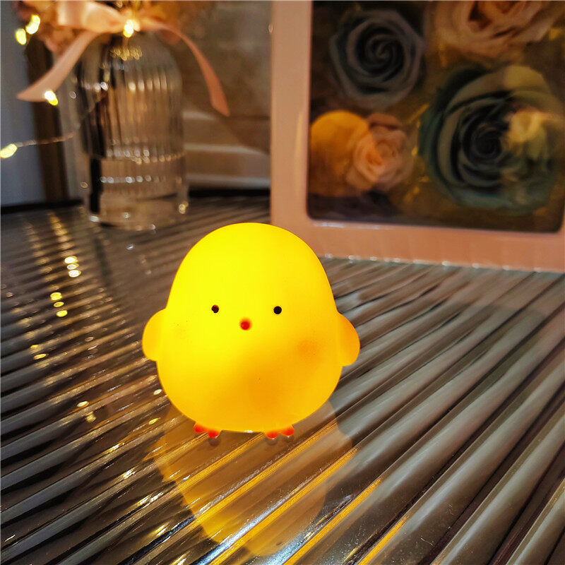 Đèn ngủ dễ thương gà đèn ngủ xách tay Đèn ngủ cho bé hoạt động bằng pin
