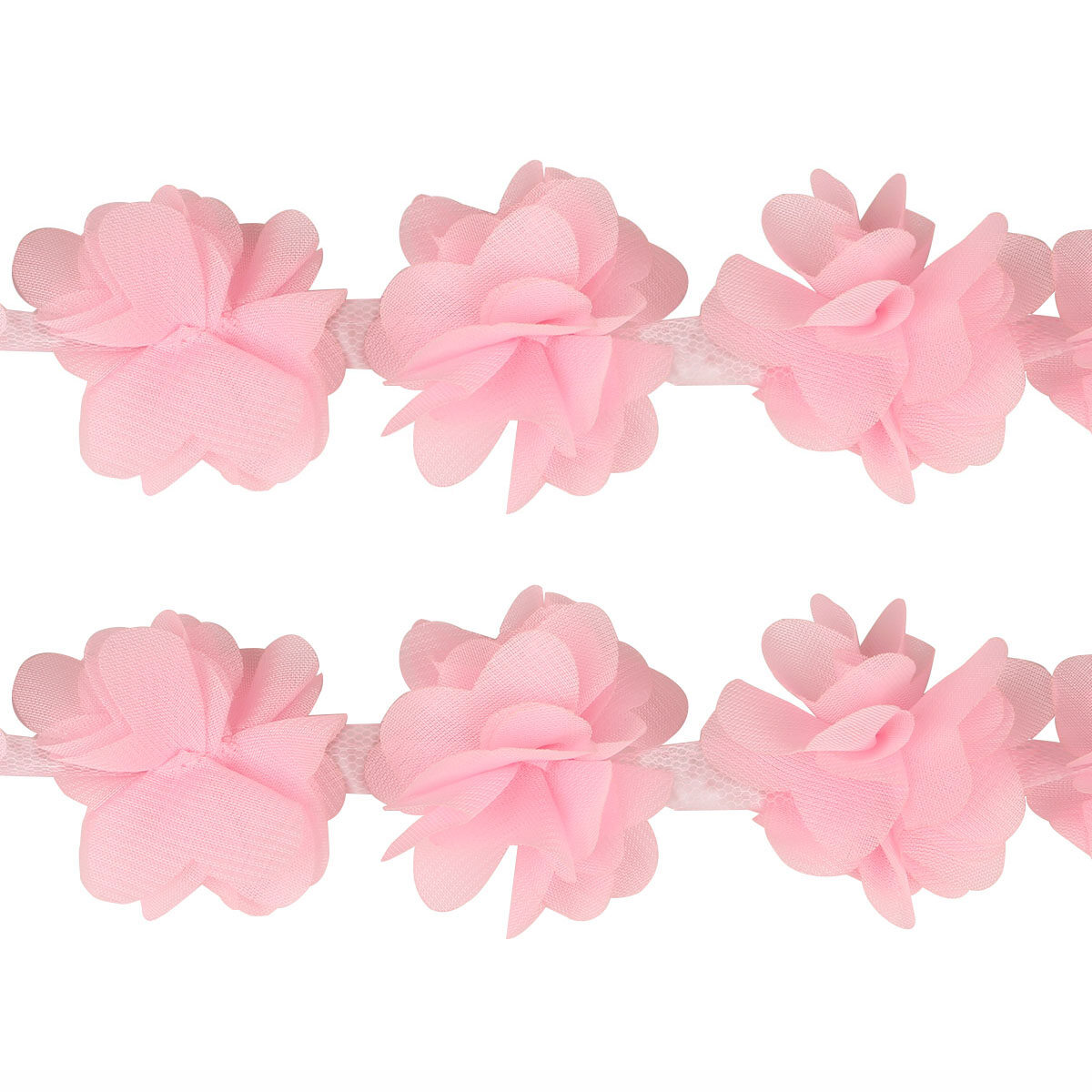 50MM Wide 3D Chiffon Cluster Flowers Lace Trim Net Lace Trim Ribbon Wedding/Birthday/Christmas Decorations