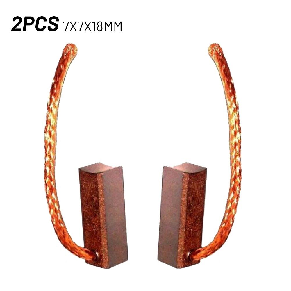 2x Carbon Brush 7x7x18mm Carbon Brushes Durable Part Replacement Set 2 Pcs