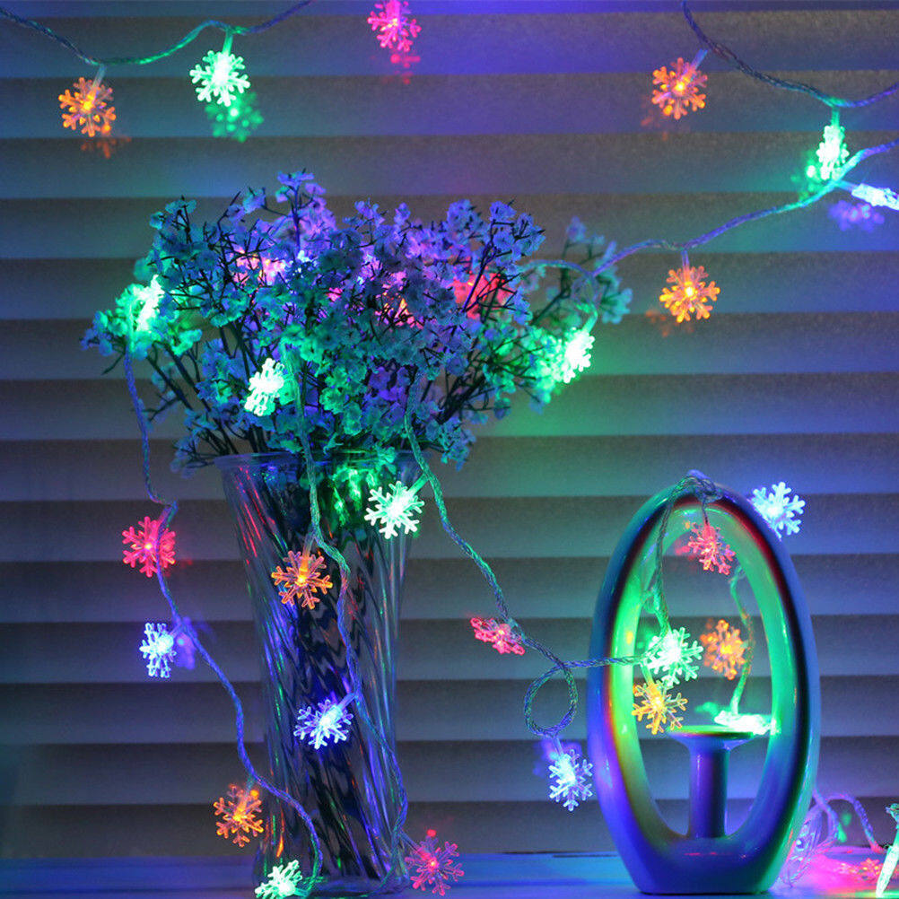 Dây Đèn 20LED 2.5/3M Dây Đèn Thần Tiên Dây Đèn Tuyết/Ngôi Sao Năm Cánh Trang Trí Phòng Tiệc Giáng Sinh Lãng Mạn