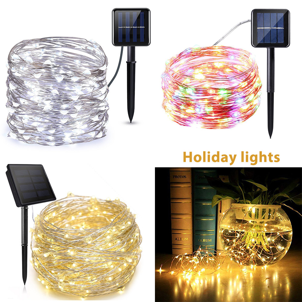 Solar String Fairy Lights 300 LED 32M Waterproof Outdoor Garland Solar ...