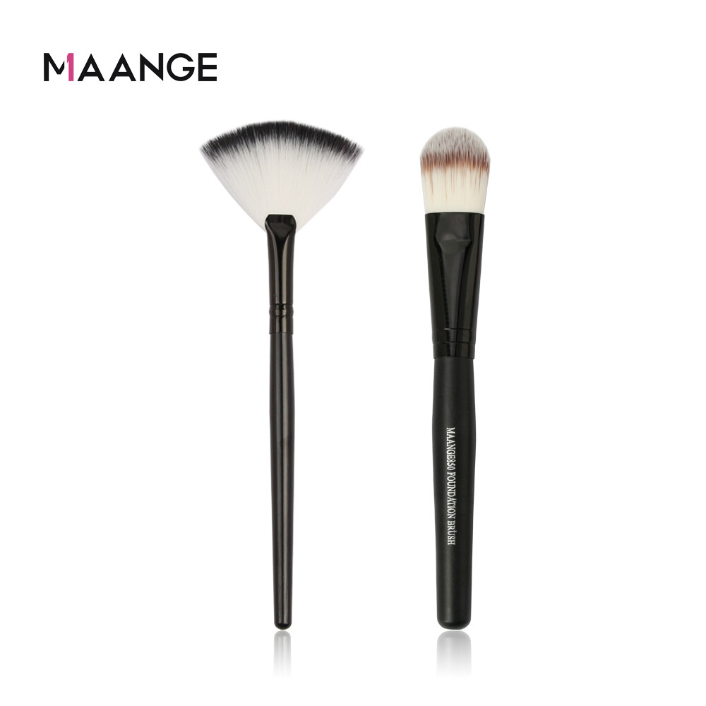 MAANGE 2 Chiếc Cọ Trang Điểm Dụng Cụ Cọ Quạt Mắt Nhỏ