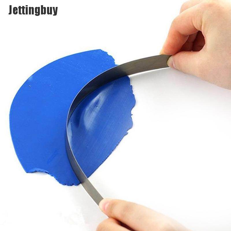 [Jettingbuy] 2 Lưỡi Dao Cắt Bằng Thép Không Gỉ 4 Inch/8 Inch Bộ Dụng Cụ Cắt Đất Sét Gốm Polymer