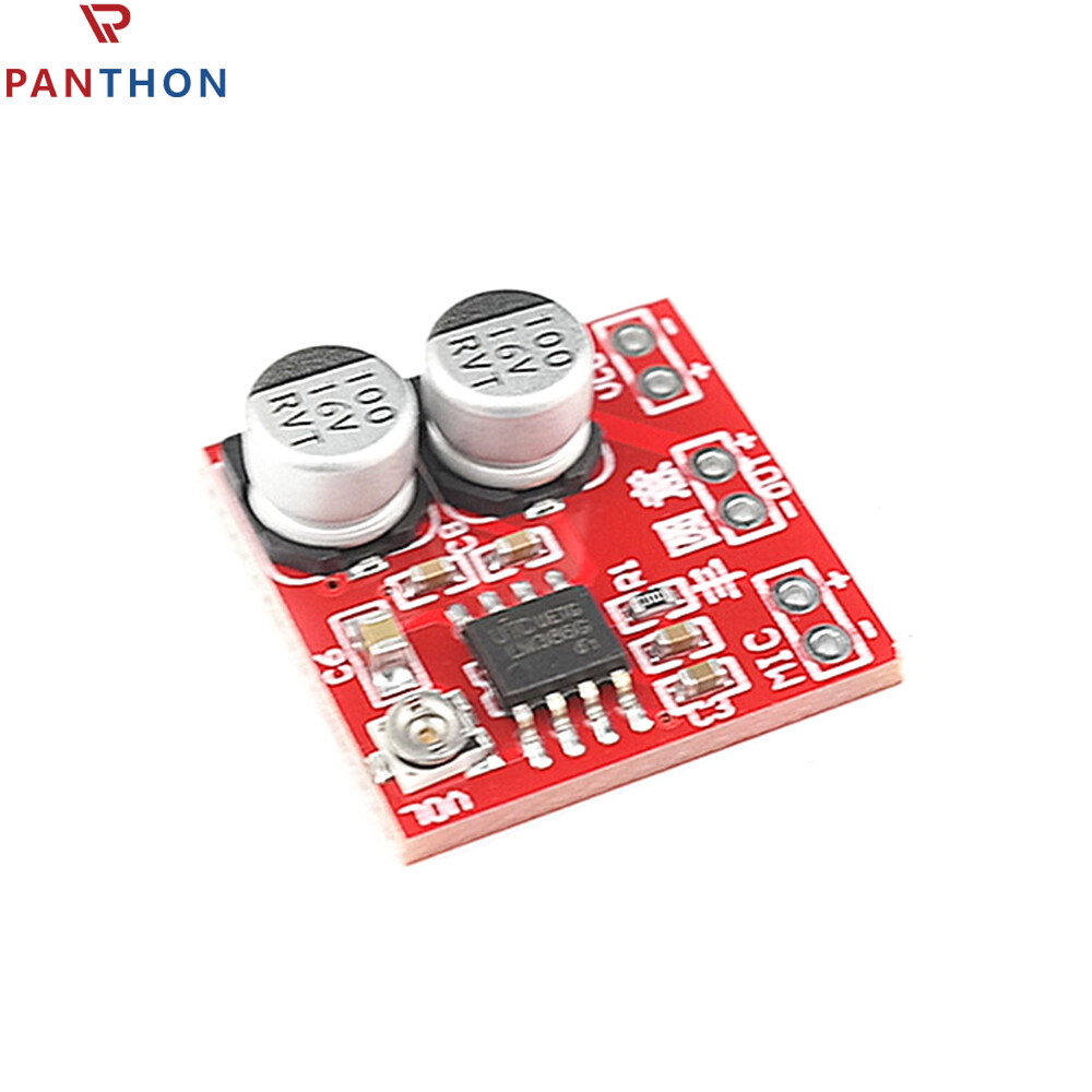 PANTHON DC4-12V LM386 Electret Microphone Amplifier Board Microphone Pickup Module Can Drive Earphones and Small Power Speakers