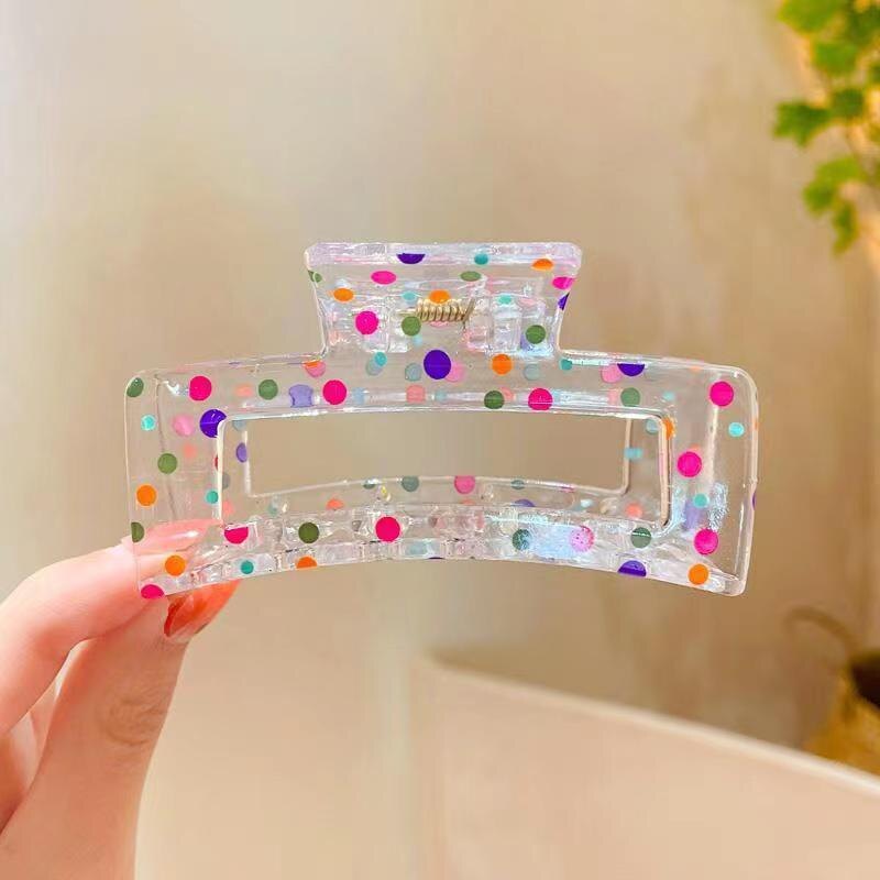 Hình In Chấm Bi Hoa Kẹp Tóc Dễ Thương Cho Nữ