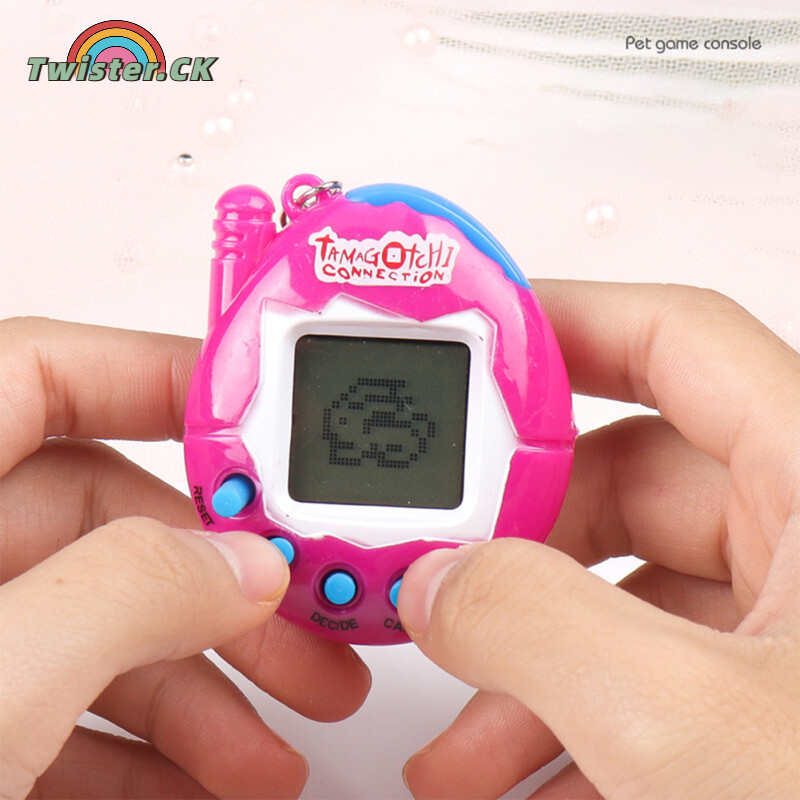 Twister.CK Nostalgic Tamagotchi Virtual Electronic Pets Machine Mini Handheld Game Console Solid Color Children Gifts