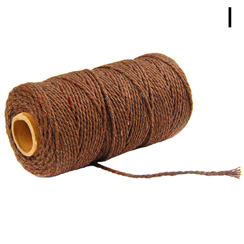 Pzcf Chỉ May 1 Cuộn Dây Màu Dệt Bện Thủ Công Dây Cotton 100M X 2Mm, Dây Macrame Tự Làm, Sợi Bông Màu