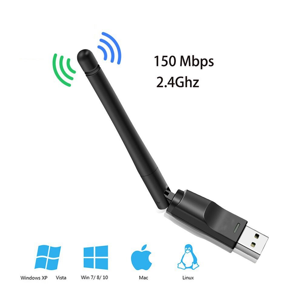 150mbps ralink mt7601 wireless network card mini usb 2.0 wifi adapter antenna pc lan 802.11 b/g/n wifi receiver dongle