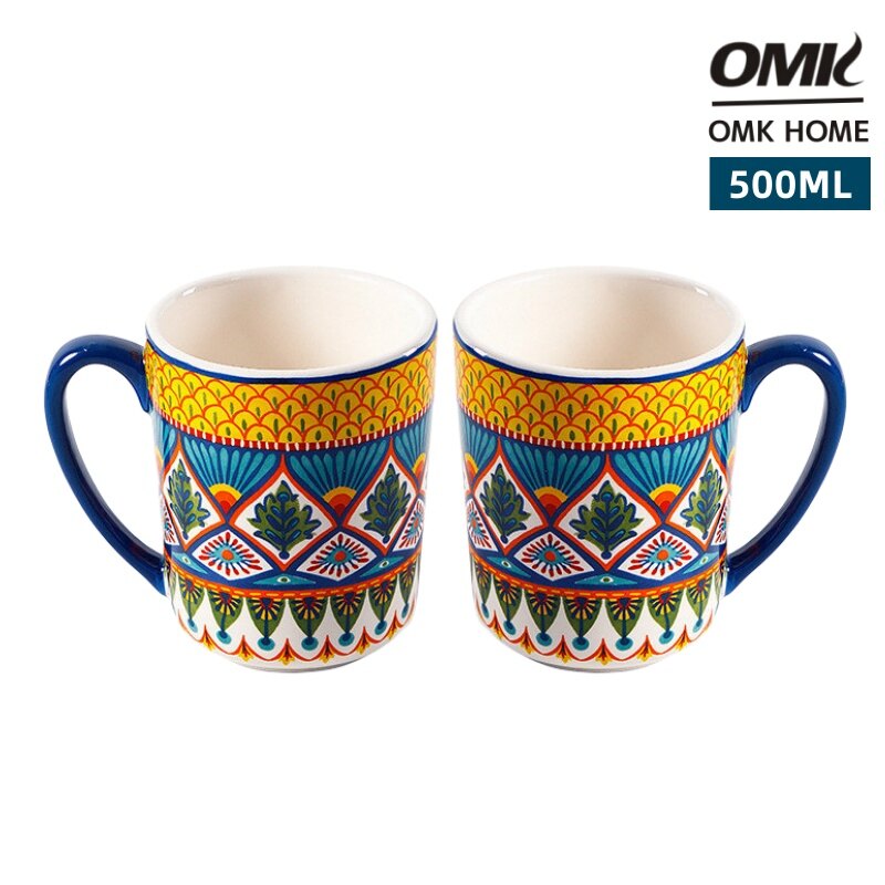Omk phong cách Mỹ underglaze Cốc gốm 500ml cốc cà phê Havana loạt