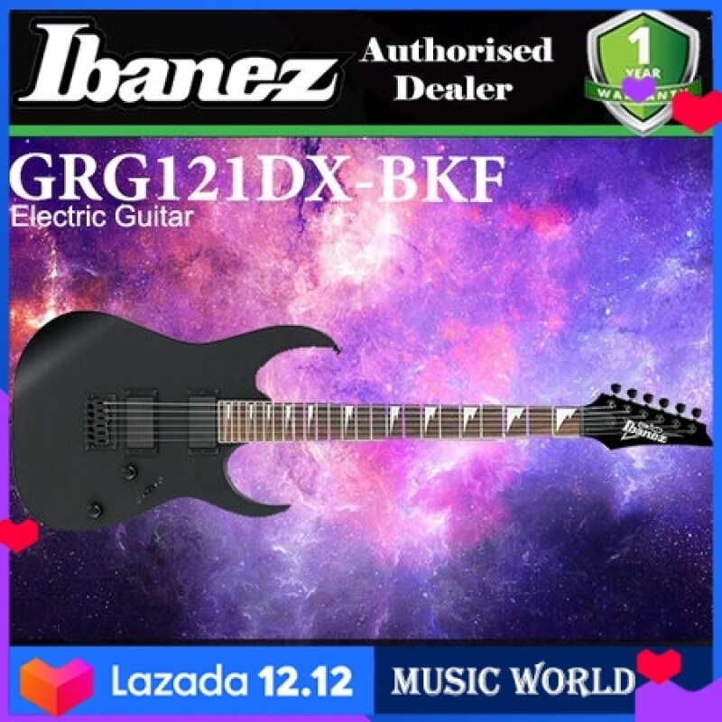 Ibanez GRG121DX-BKF Poplar Mahogany Body Solid Body Electric Guitar Black Flat (GRG121DX) Malaysia