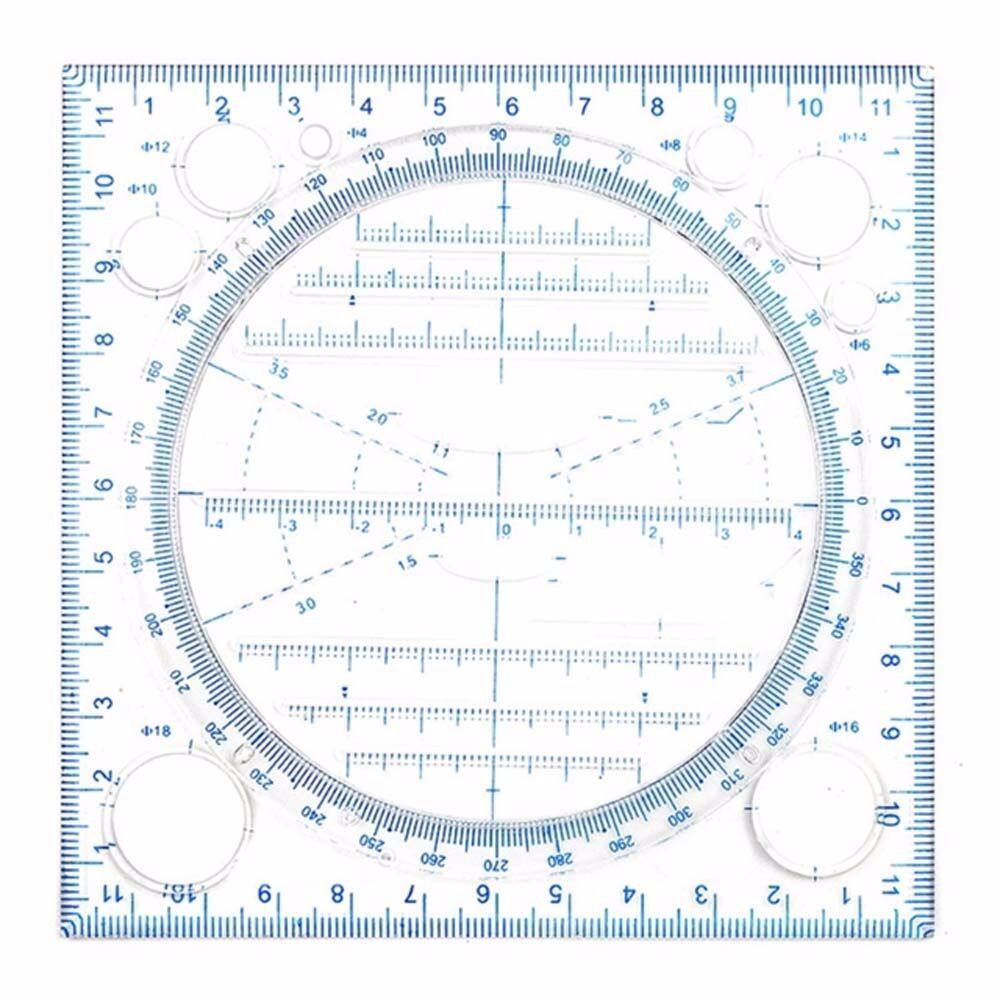MMLUCK Construction Scale Students Design Drawing Ruler Ellipse Multipurpose Stereo Template School Accessories Geometric Function Springhall Angle Geometric Drawing Template Circle Maker Drawing Ruler Multifunctional Drawing Ruler